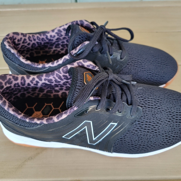 New Balance Shoes - New Balance Pink and Black Sneakers with Textured Mesh